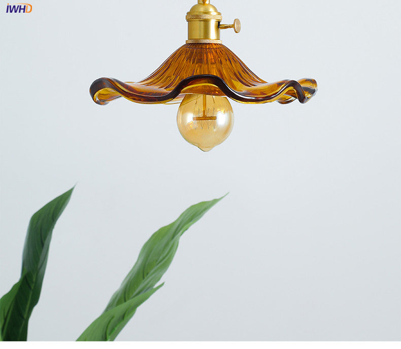 Copper and glass Nordic pendant, a chic LED light for contemporary spaces