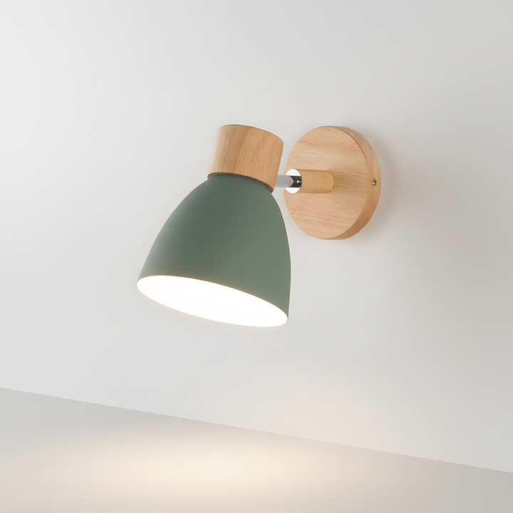 Wooden wall lamp, adjustable and minimalist, offering soft Nordic lighting for any room