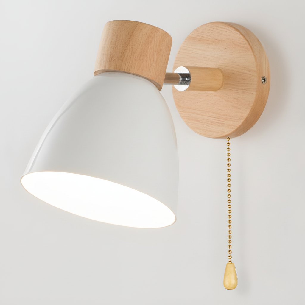 WoodLuma Nordic adjustable wooden sconce, E27 wall lamp enhancing any modern space