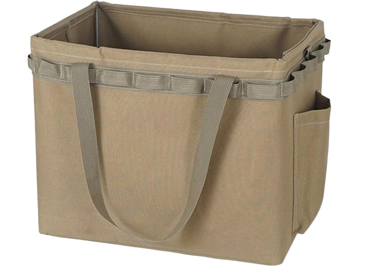 Norvane camping duffle bag in navy blue, open with ample storage space visible