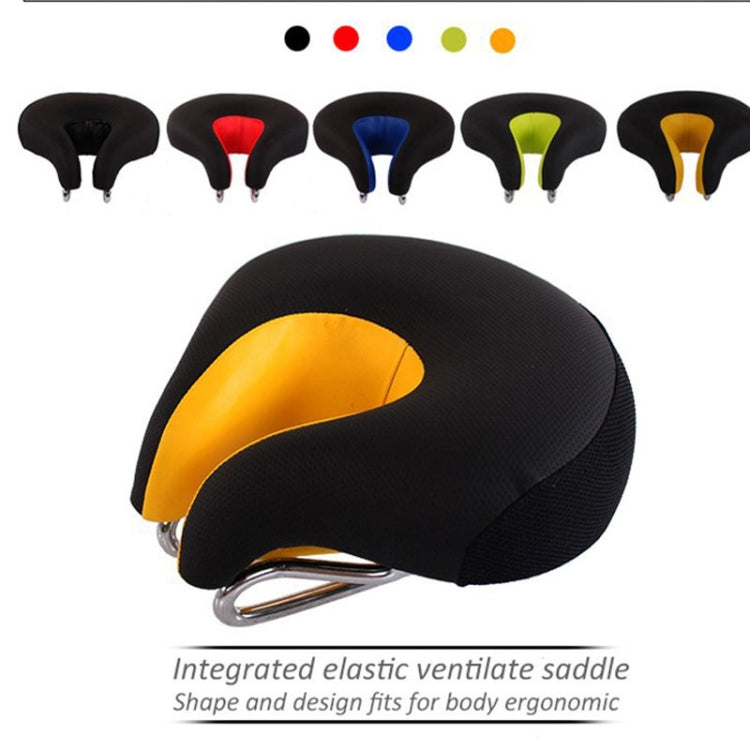 Padded nose-less bicycle saddle, designed for mountain & road bikes. Enhances comfort & reduces pressure.
