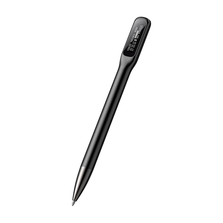 High-fidelity audio recording pen, USB-C enabled with clear OLED screen for easy navigation.