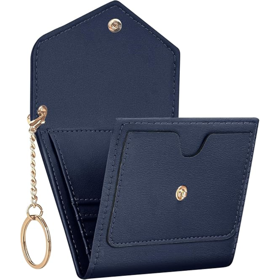 Women's fashion accessory: compact trifold wallet in durable PU leather, RFID