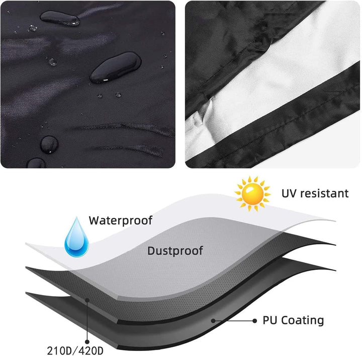 Black waterproof Novyra cover for ice bath, showcasing its tear-resistant fabric.