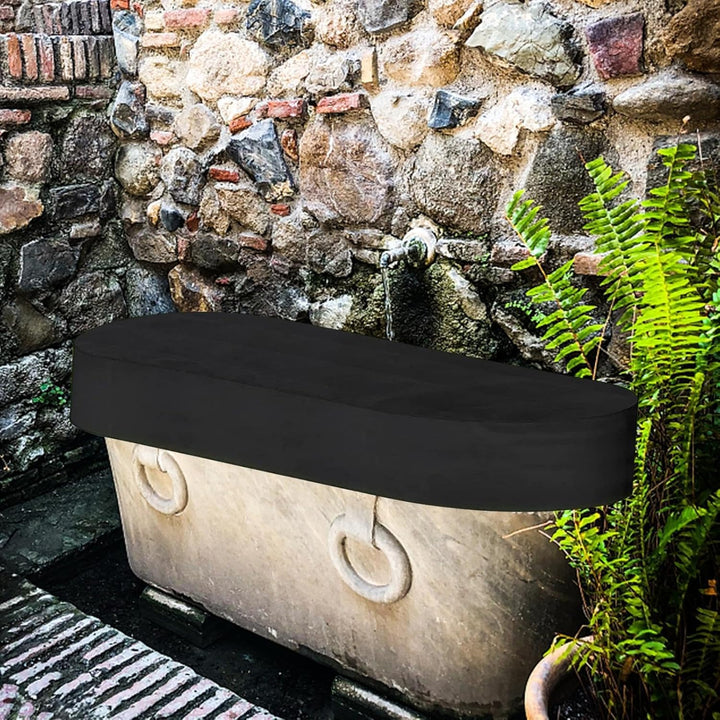 Novyra ice bath cover with reinforced seams, highlighting its long-lasting rip-proof design.