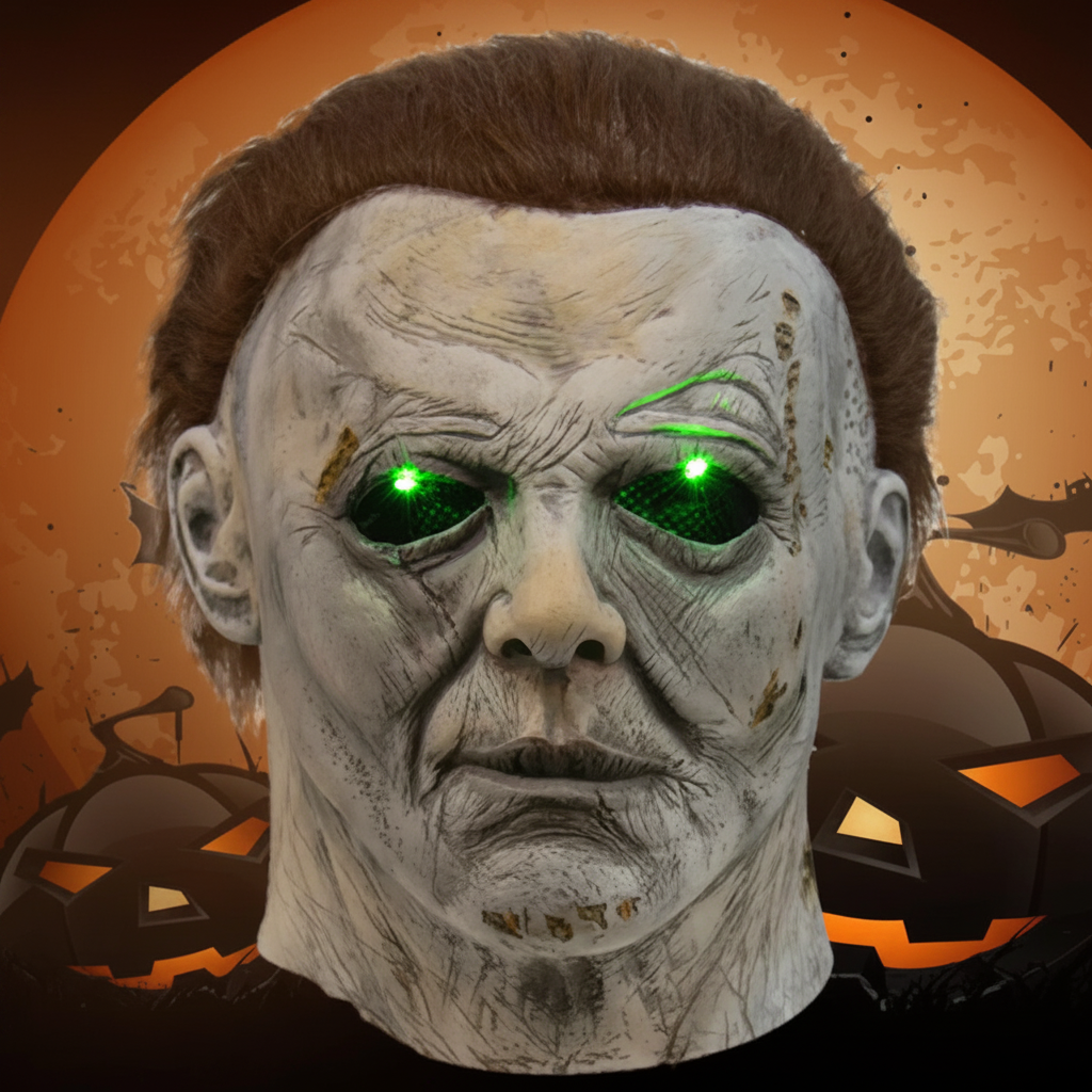 Official Michael Myers horror mask. Iconic slasher villain costume for adults, perfect for Halloween events.