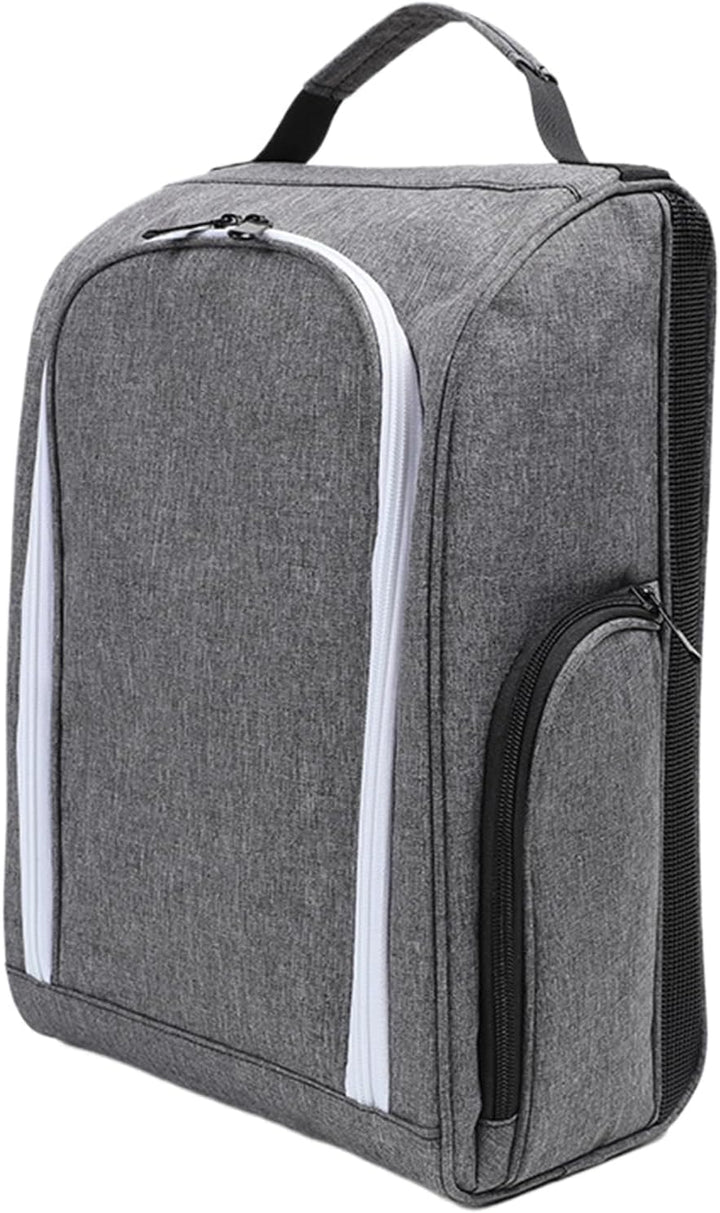 Olviano waterproof golf shoe carry bag with handle and breathable mesh, grey nylon