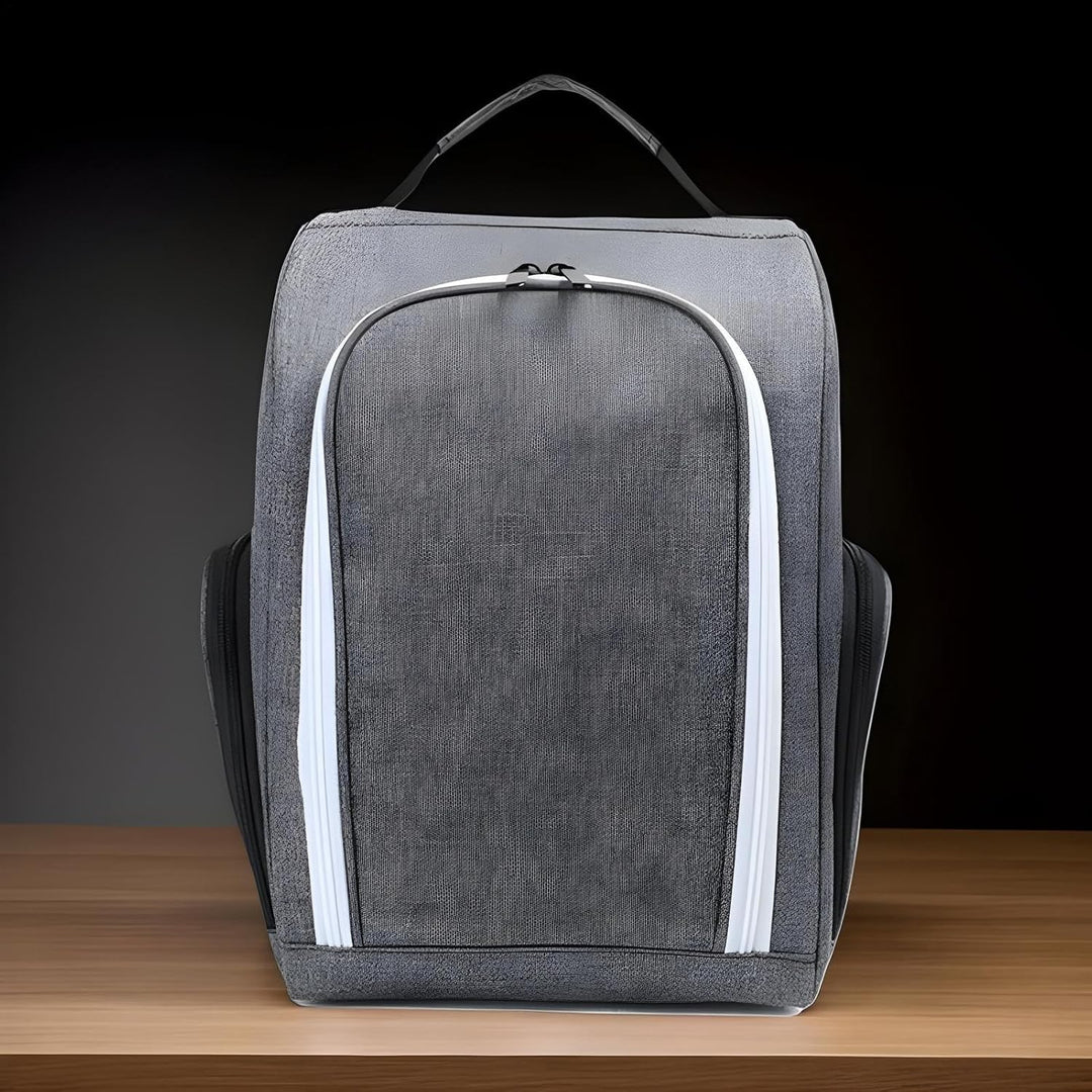 Durable grey waterproof golf shoe bag by Olviano, perfect for sports and travel