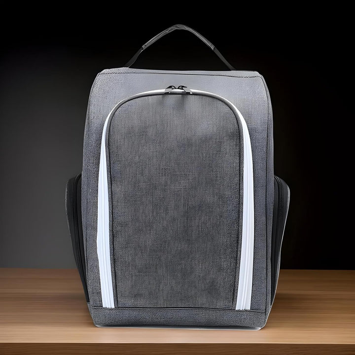 Durable grey waterproof golf shoe bag by Olviano, perfect for sports and travel