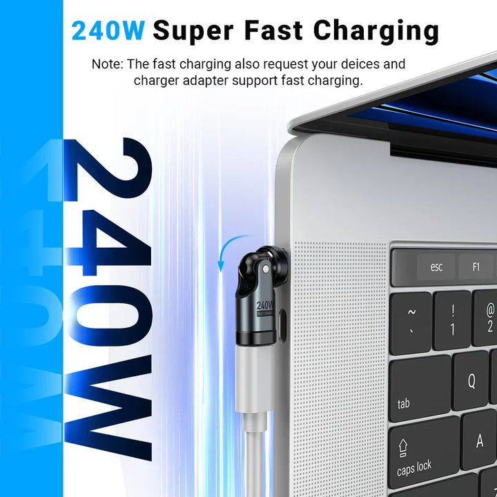 Pair of Orion 240W USB-C adapters for fast charging and high-speed data transfer