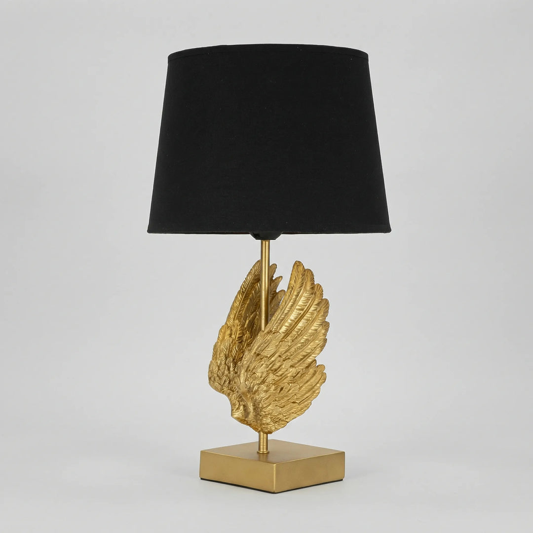 Aurelium Ornate Wing Table Lamp, artistic gold finish, decorative lighting for home ambiance