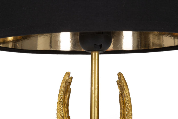 Handcrafted Aurelium Ornate Wing Table Lamp, luxury metal & resin artistic lighting, ideal for sophisticated interiors