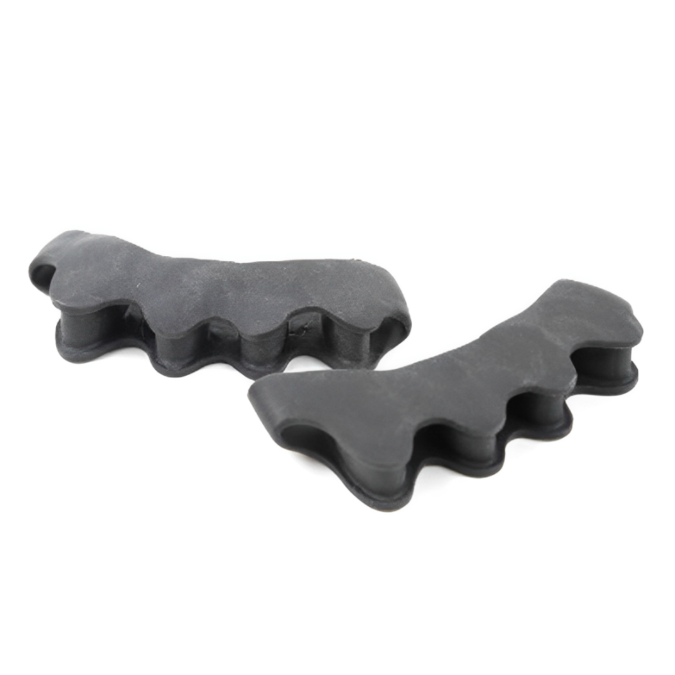 Adjustable silicone hammer toe splint for bunion relief & foot pain, promoting proper toe alignment.