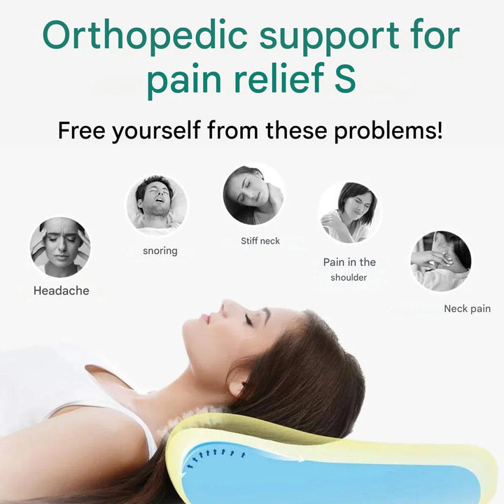 Premium orthopedic memory foam pillow, expertly designed for better sleep & head support.