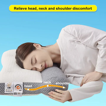 Supportive orthopedic pillow for deep, restful sleep. Relieves neck & back pain; ideal for improved sleep comfort.