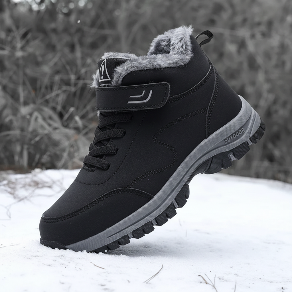 Warm lined orthopedic winter boots for women, designed for cold weather and foot support