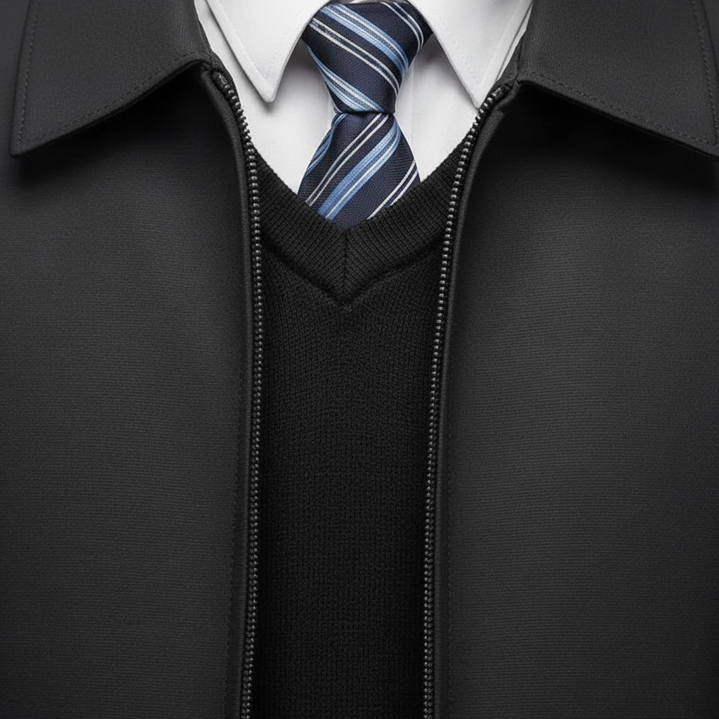 Close-up of the quilted detail on an Otto men's padded jacket, ideal for cold weather.