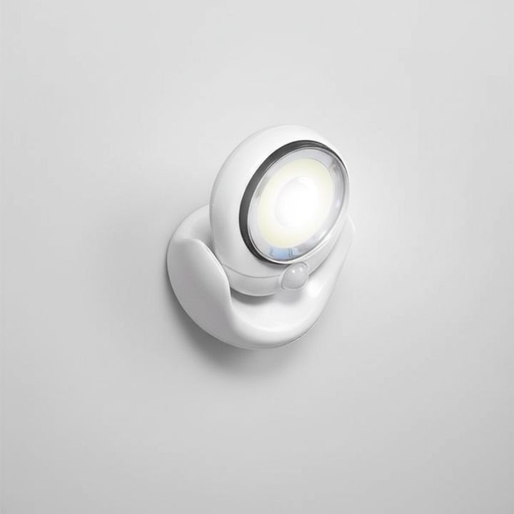 Weatherproof NightBeam LED security light with motion sensor, ideal for illuminating dark outdoor areas and home safety.