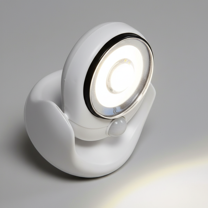 Sleek outdoor motion sensor LED security light, wireless and durable, perfect for wall mounting on house, garage, or fence.