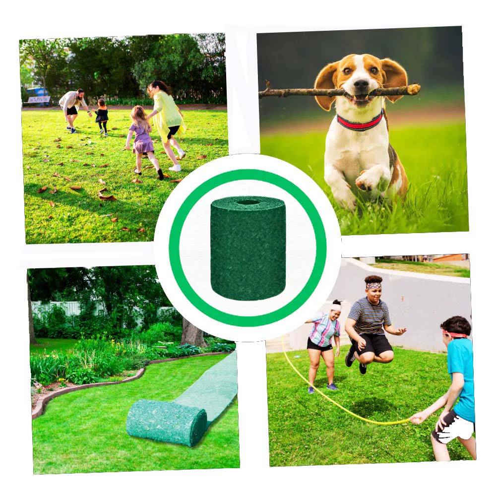 Quick Fix Green Grass Seed Mat; all-season, biodegradable solution for rapid lawn growth & erosion control.