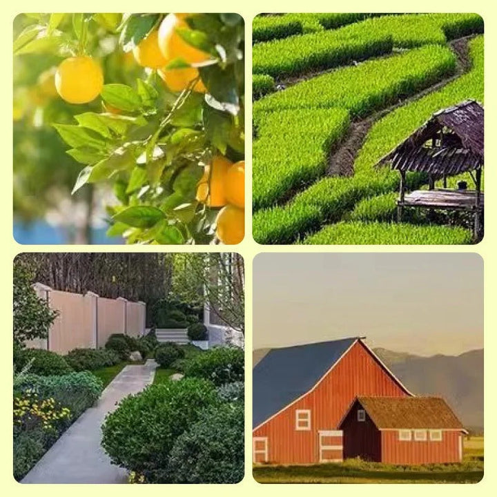 Solar outdoor security light & animal repellent with loud alarm for farm and property protection.