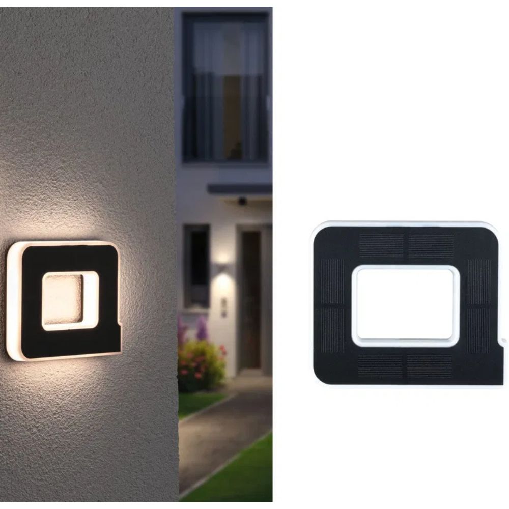 Energy-saving solar-powered LED address sign, providing bright, clear house numbers for any home.