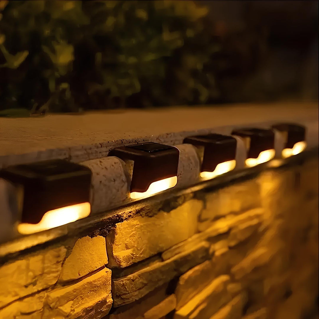 Detailed view of the LED array on a SoliStep Solar Step Light, providing bright, long-lasting outdoor lighting