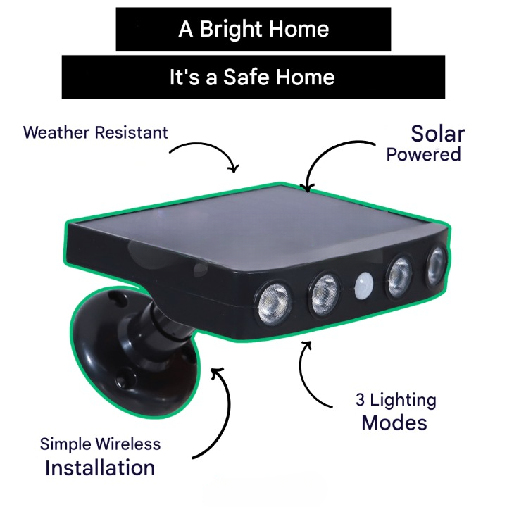 Pathway solar light: weatherproof design with motion sensor for safety & visibility at night
