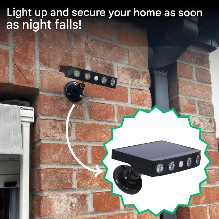 Installing an outdoor solar motion sensor light on a fence for convenient garden lighting