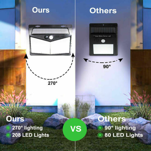 Energy-efficient outdoor solar light with motion sensor, ideal for security and pathway lighting.