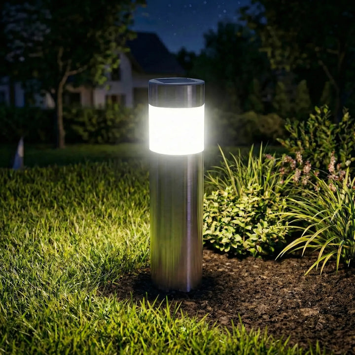 Pathlume solar stake light, an energy-saving outdoor lamp for garden and pathway ambiance.