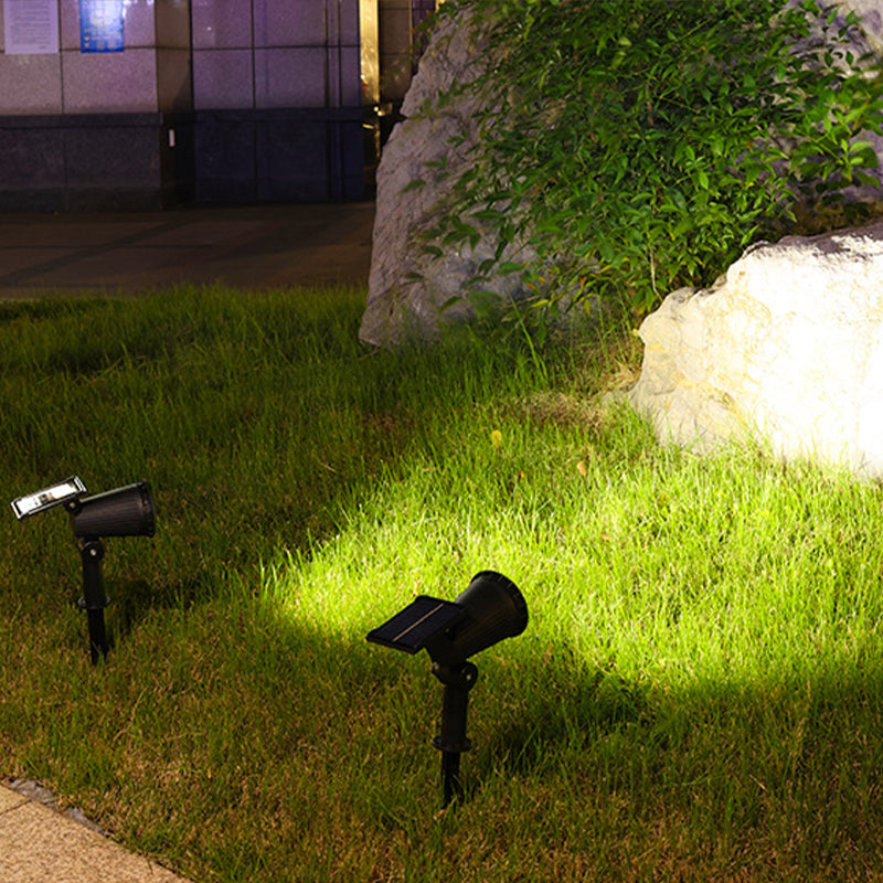 Outdoor solar powered garden spotlight, 400 lumens, for landscape path lighting and home decor, weatherproof LED