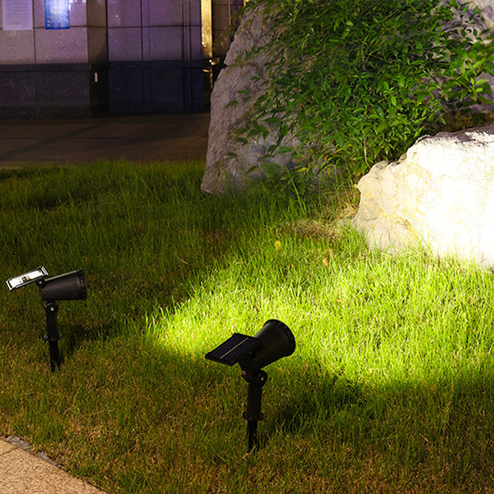 Outdoor solar powered garden spotlight, 400 lumens, for landscape path lighting and home decor, weatherproof LED