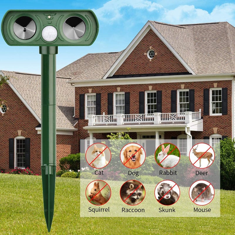 Protect Your Garden: Solar Ultrasonic Animal Repeller for Humane Wildlife & Pest Control.