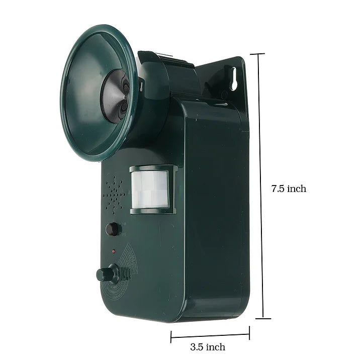 Advanced cordless outdoor ultrasonic animal repeller with motion sensor for humane yard protection.