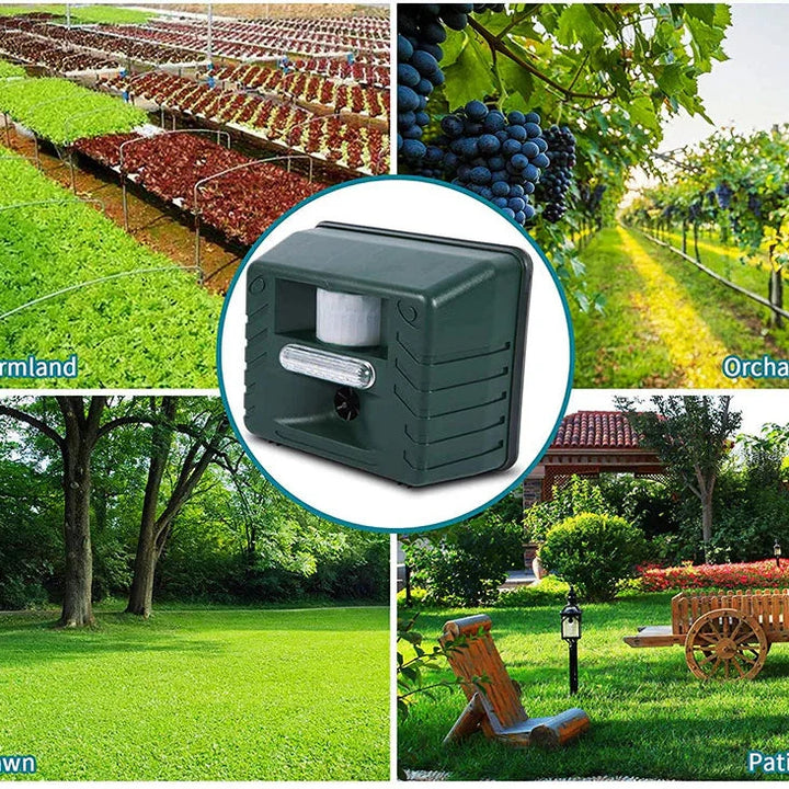 Durable outdoor ultrasonic woodpecker repeller, an effective & humane pest deterrent for your property.