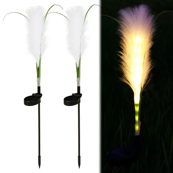 Bright solar wicker light for gardens, offering energy-efficient and decorative outdoor illumination.