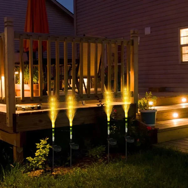 Wicker solar garden light showcasing its durable outdoor construction and eco-friendly power source.