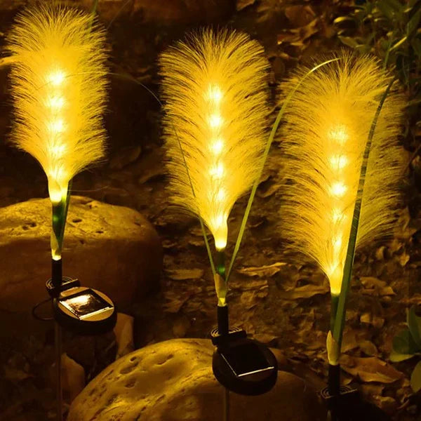 Decorative wicker solar garden light providing pathway illumination, a smart outdoor decor choice.