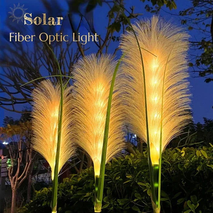 Eco-friendly solar powered wicker garden stake light, ideal for landscape lighting and decor.