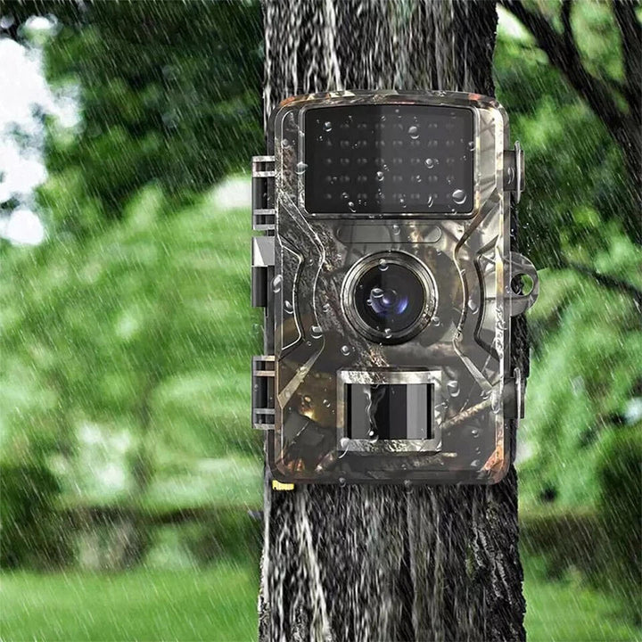 High-definition outdoor trail camera with robust night vision and motion sensor.
