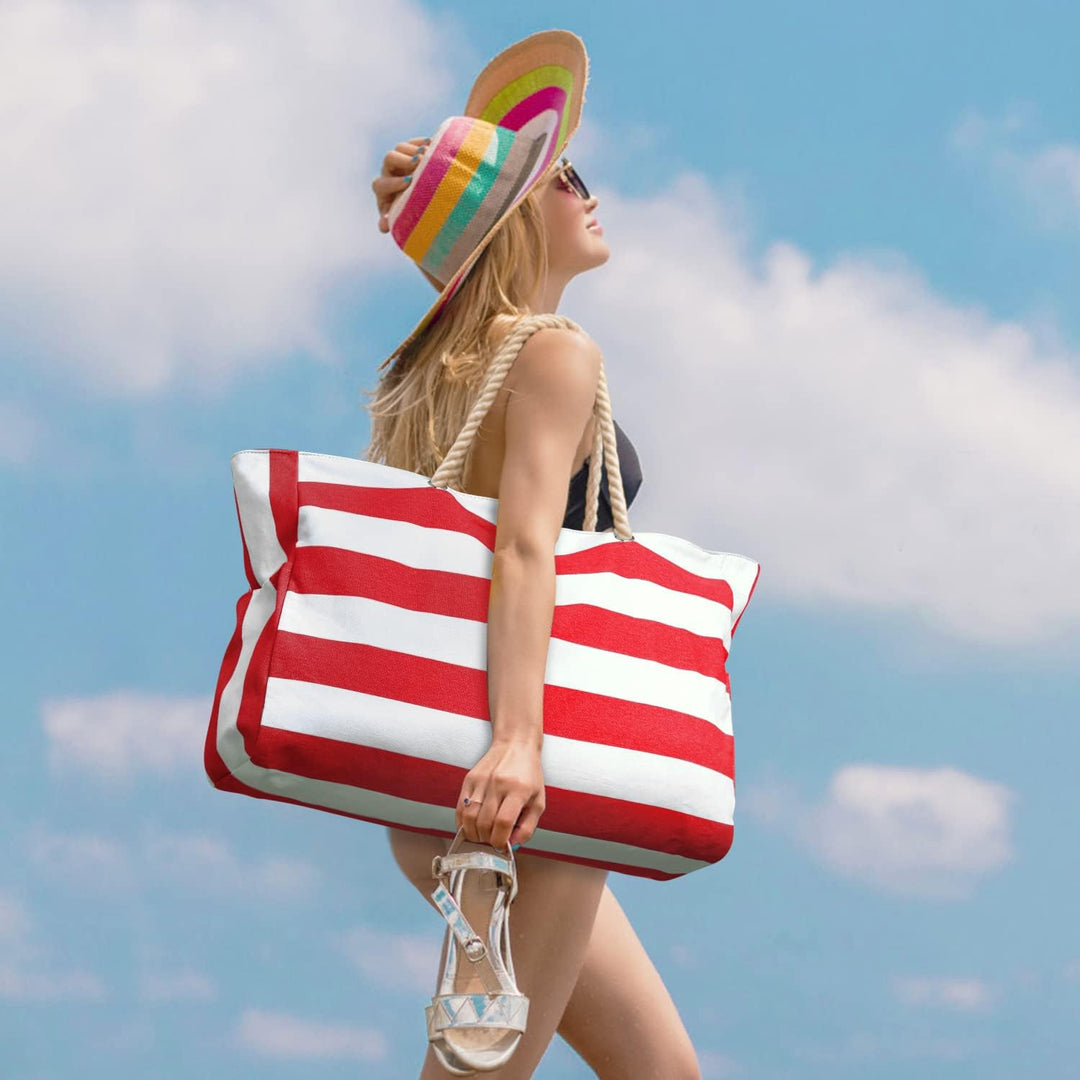Oversized waterproof beach bag, ideal for storing wet clothes & gear.