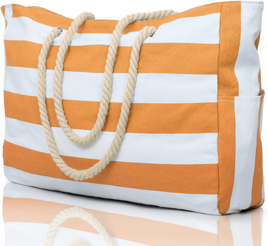Waterproof beach tote bag, sandproof & spacious, for an organized beach trip.
