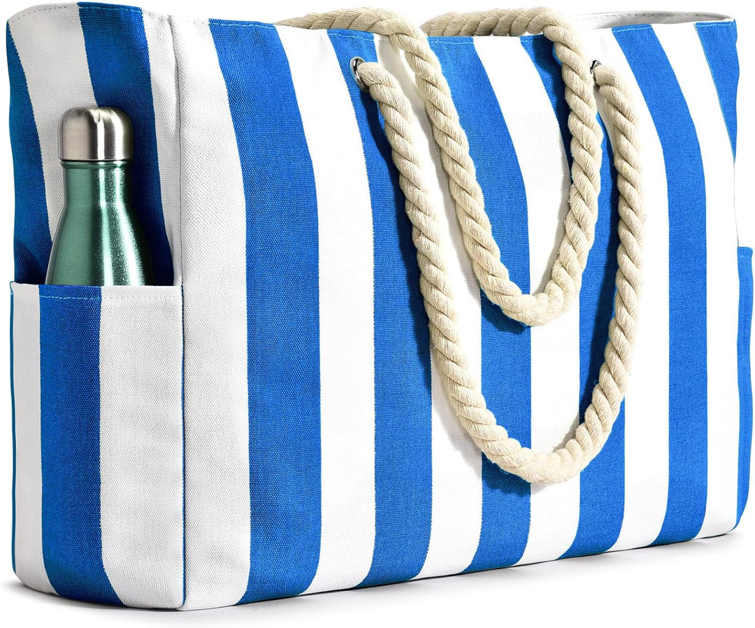 Waterproof oversized beach tote, perfect for families with kids & pets.