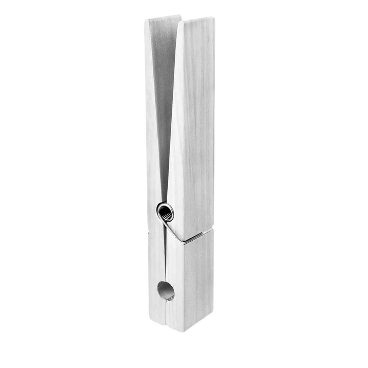 Elegant oversized wooden towel clamps, a stylish solution for bathroom and spa-like home decor.