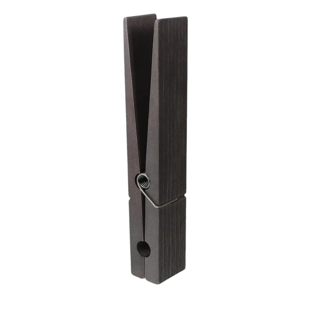 Practical wooden towel clamps, modern kitchen storage hooks for tea towels, pot holders, & organization.