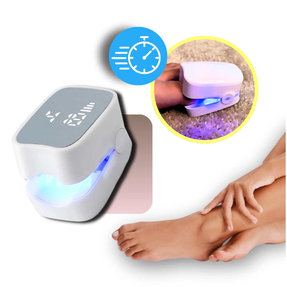 Painless laser nail fungus treatment for clear, healthy toenails & fingernails. Portable home care device.