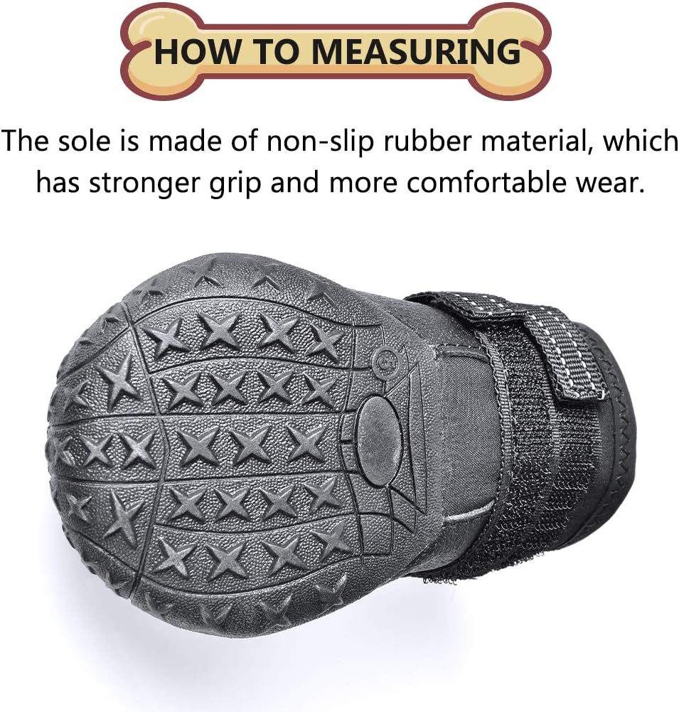 Close-up of stitching on all-weather dog boot, emphasizing quality and outdoor gear durability