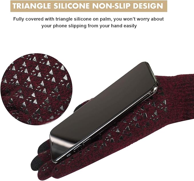 WarmFlex unisex winter gloves on a dark background, showcasing warmth and style