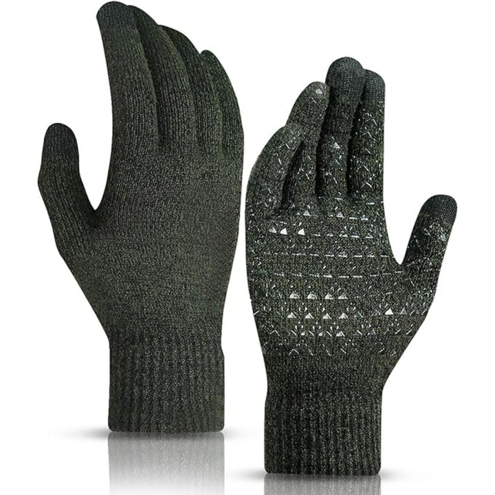 WarmFlex touchscreen gloves displayed flat, highlighting their unisex design